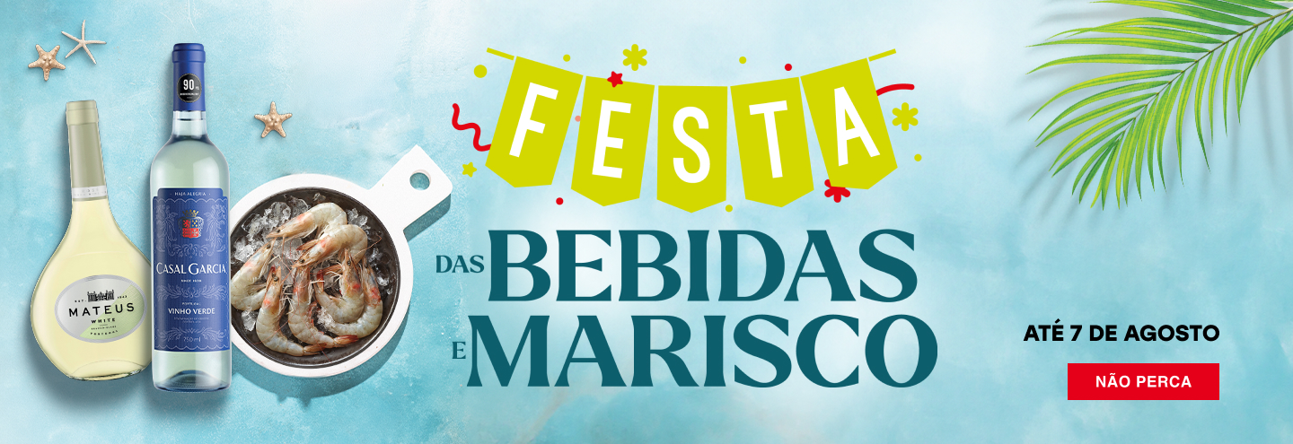 Até 7 de agosto: Especial Festa das Bebidas e Marisco